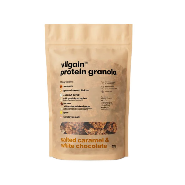 Vilgain Protein granola slaný karamel biela čokoláda 350 g