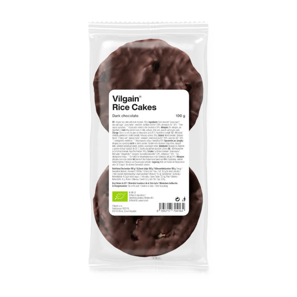 Vilgain Ryžové chlebíčky BIO hořká čokoláda 100 g
