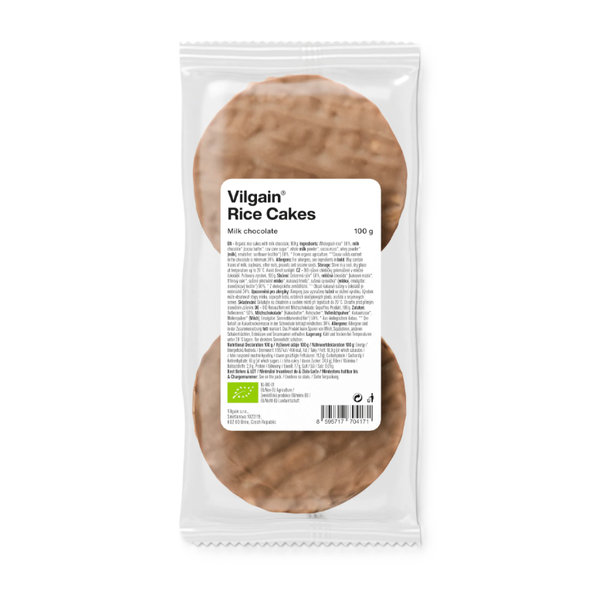 Vilgain Rýžové chlebíčky BIO mléčná čokoláda 100 g
