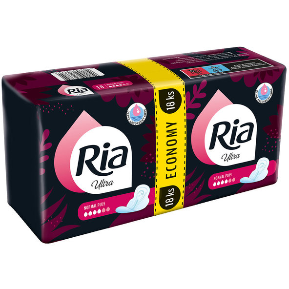 Ria Ultra Silk hygienické vložky Normal Plus Duopack 2×9 ks