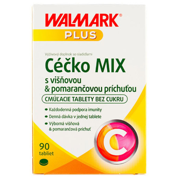 Walmark Céčko Mix vitamín C 100 mg pomeranč+višeň 90 tablet