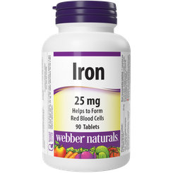 Webber Naturals Železo 25 mg 90 kapslí