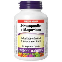 Webber Naturals Ashwagandha a Hořčík 120 tablet