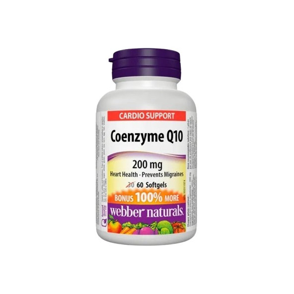 Webber Naturals Koenzym Q10 200 mg 60 kapslí