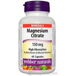 Webber Naturals Magnesium citrát 150 mg 60 kapslí