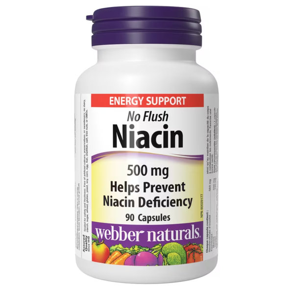 Webber Naturals Niacin 500 mg nealergický 90 kapslí