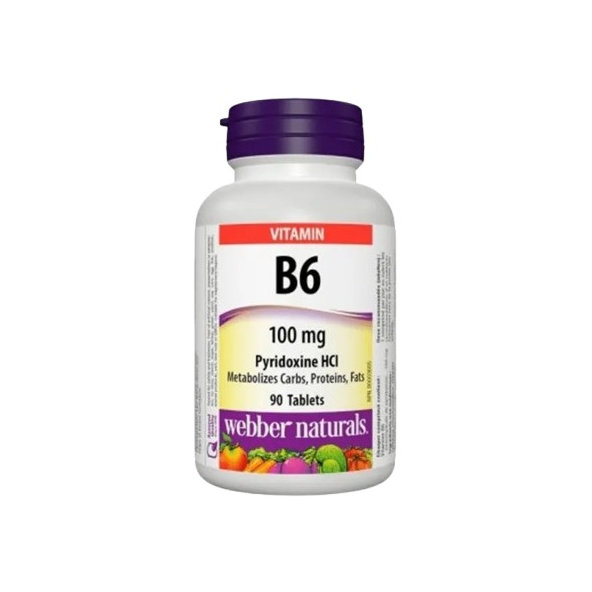 Webber Naturals Vitamin B6 pyridoxin 100 mg 90 tablet