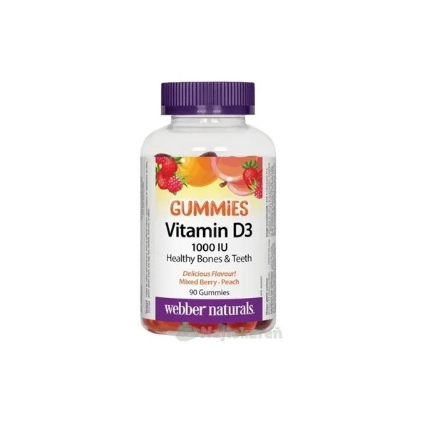 Webber Naturals Vitamin D3 1000 IU Gummies 90 želé tablet