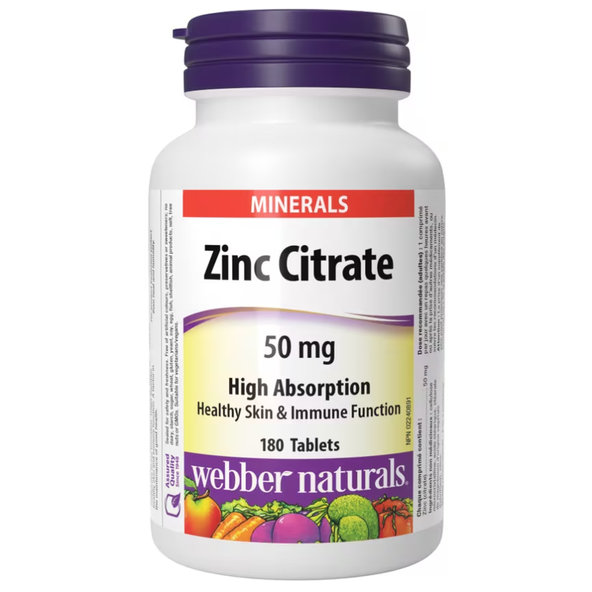 Webber Naturals Zinek 50 mg 180 tablet