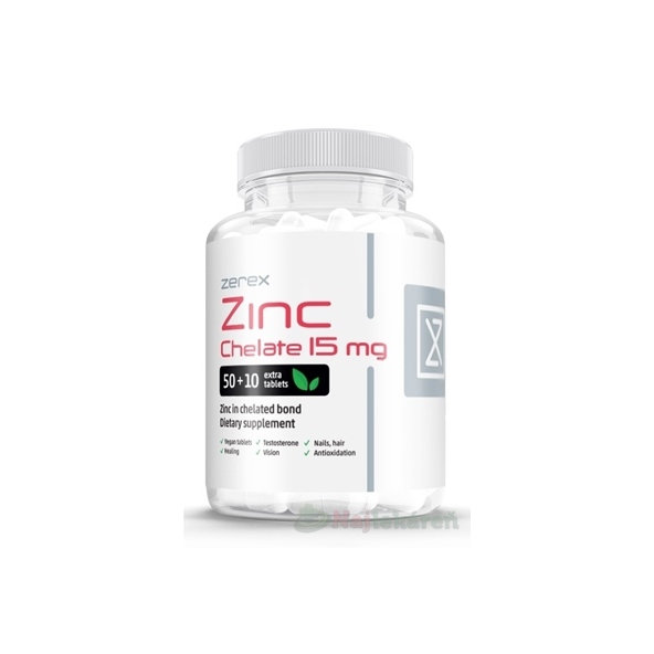 Zerex zinok chelát 15 mg 60 tabliet