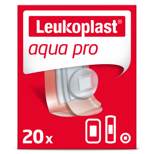 Leukoplast Aqua Pro voděodolné náplasti na rány 3 velikosti 20 ks