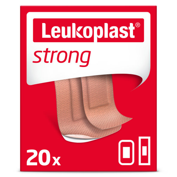 Leukoplast Strong náplasti na rány 2 velikosti 20 ks