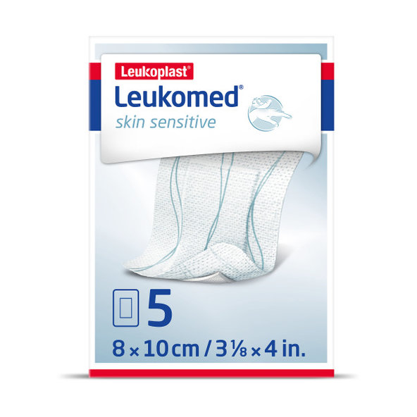Leukoplast Leukomed Skin Sensitive textilní krytí 8×10 cm 5 ks
