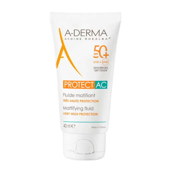 A-DERMA Protect zmatňující opalovací fluid SPF 50+ 40 ml