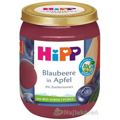 HiPP BIO příkrm jablko a borůvky 4m+ 160 g