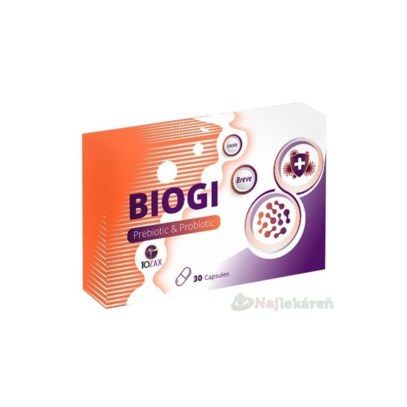 TOZAX BIOGI prebiotika + probiotika 30 kapslí