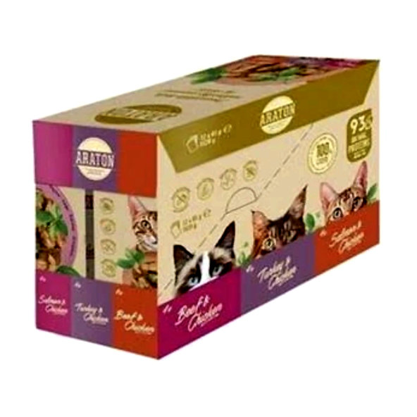 ARATON Cat Adult kapsičky pro kočky 12 x 85 g