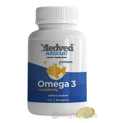 Medveď natural Omega 3 premium 90 kapslí