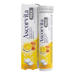Dr. Theiss Ascorvita Max vitamín C + D + zinek 20 šumivých tablet