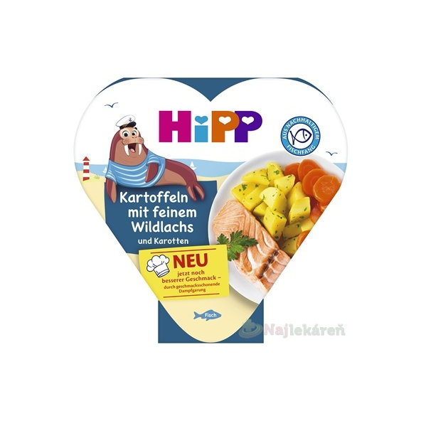 HiPP BIO příkrm brambory se zeleninou a lososem 1r+ 250 g