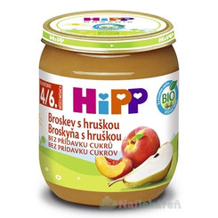 HiPP BIO příkrm broskev s hruškou 4m+ 125 g