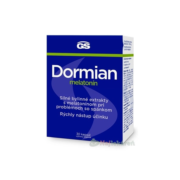 GS Dormian melatonin 30 kapslí