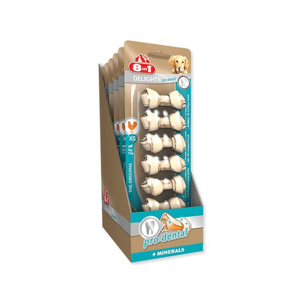 8in1 Delights pro dental žvýkací kost pro psy XS 7 x 24 ks