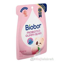 Biobor Probiotics želé medvídci broskev 45 g