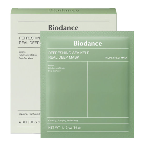 Biodance Refreshing Sea Kelp Real Deep Hydrogelová maska sada 4x34 g