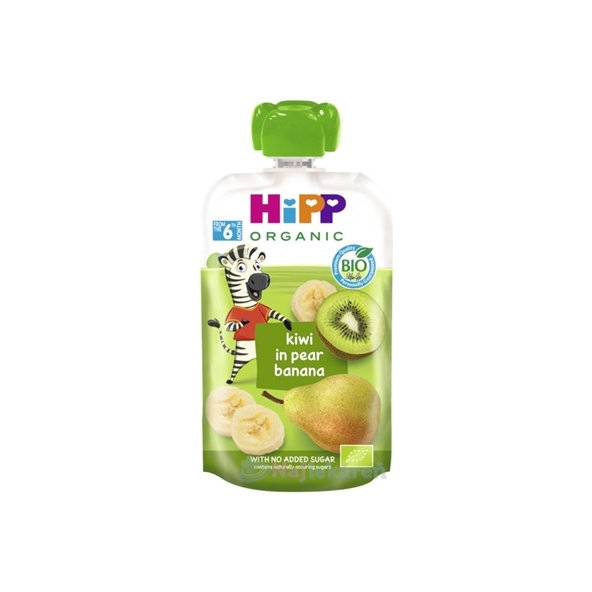 HiPP BIO příkrm 100% ovoce hruška banán kiwi 5m+ 100 g