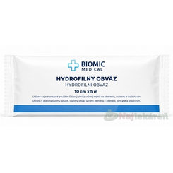 BIOMIC Obinadlo hydrofilní sterilní 10 cm × 5 m