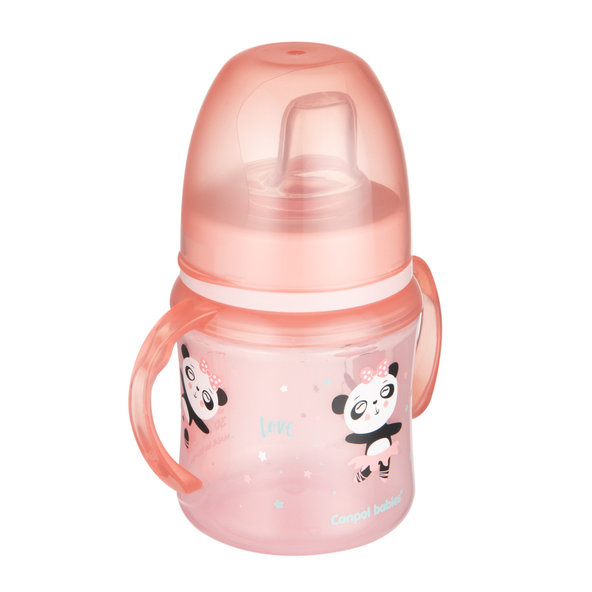 Canpol Babies Exotic Animals tréninkový hrnek růžový 6 m+ 120 ml