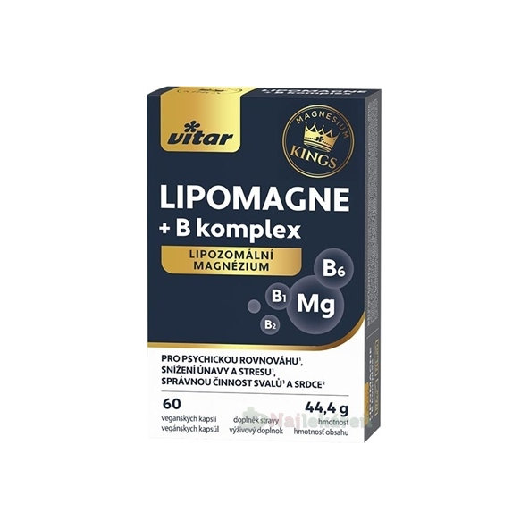 Vitar Kings Lipomagne + B komplex lipozomální hořčík 60 kapslí