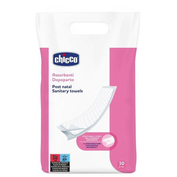 Chicco poporodní vložky 30 ks + poporodní kalhotky 4ks