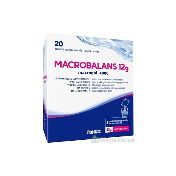 MACROBALANS Macrogol 4000 12 g 20 sáčků