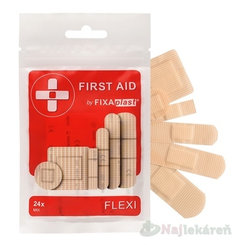 FIXAplast FIRST AID FLEXI elastické náplasti MIX 24 ks