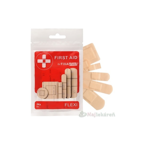 FIXAplast FIRST AID FLEXI elastické náplasti MIX 24 ks
