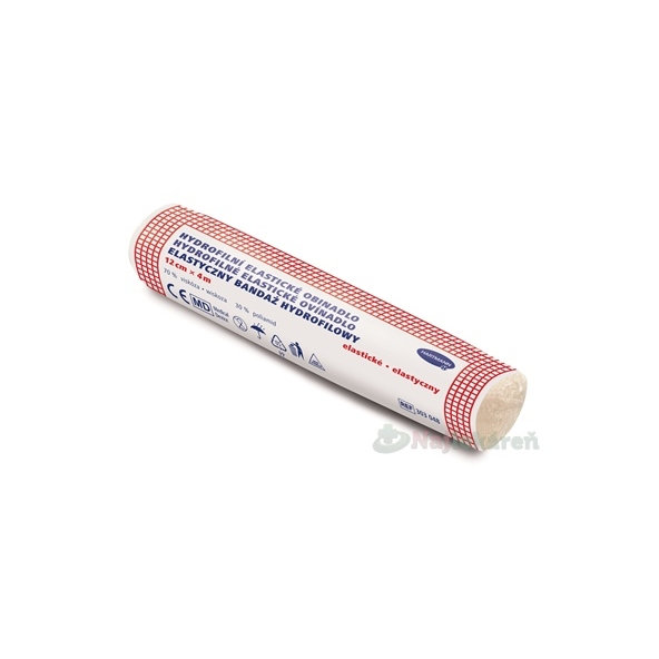 Hydrofilní elastické pletené obinadlo nesterilní 12 cm × 4 m 1 ks