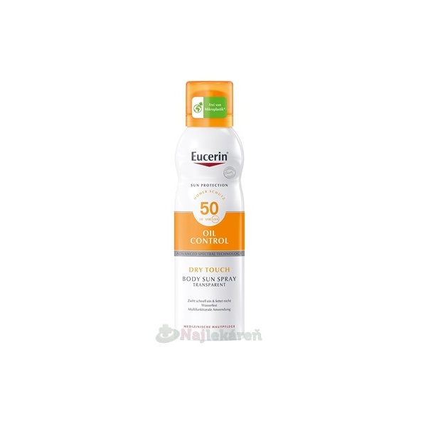 EUCERIN Sun Oil Control Dry Touch Body SPF 50 sprej 200 ml