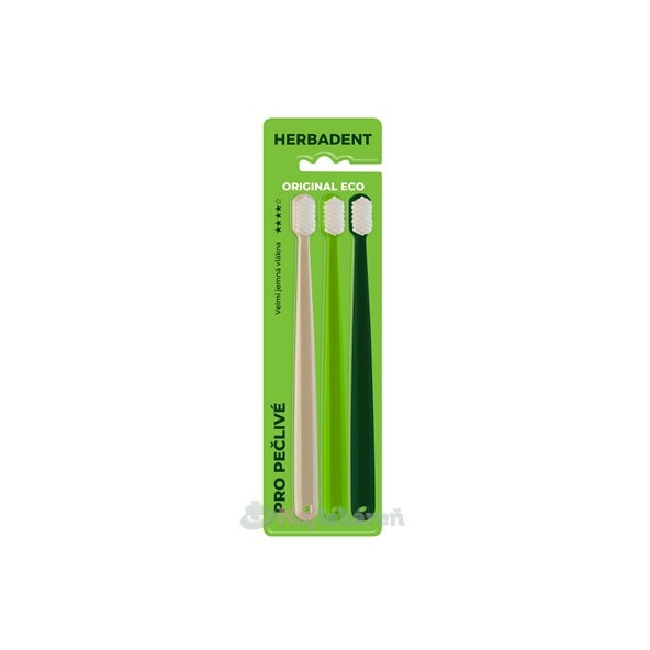 Herbadent Original ECO zubní kartáček velmi jemný 3 ks