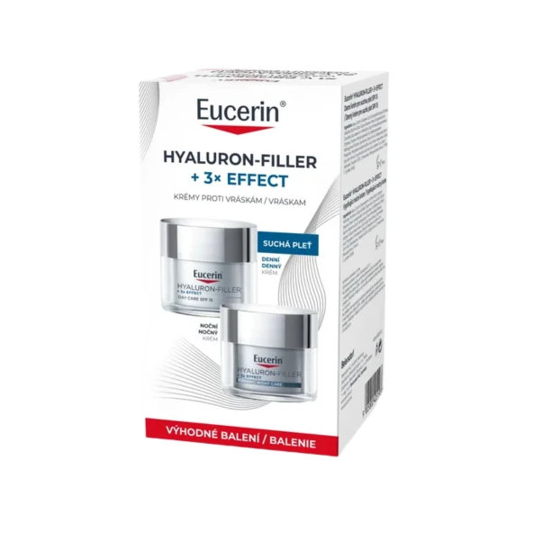 EUCERIN Hyaluron-Filler 3x Effect krém SPF 15 2×50 ml