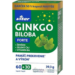 Vitar Ginkgo Biloba Forte 60+30 kapslí