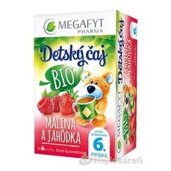MEGAFYT detský čaj BIO malina a jahoda 6m+ 20×1,75 g