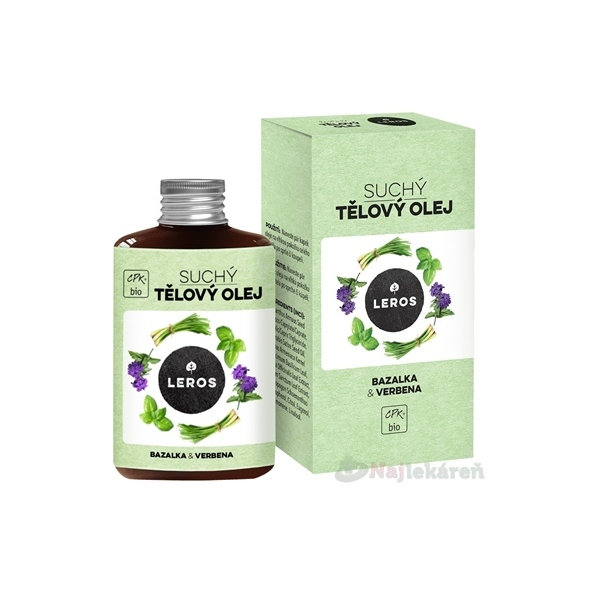 Leros suchý tělový olej bazalka a verbena 100 ml