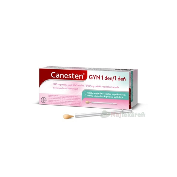 Canesten GYN 1 den měkká vaginální tobolka 500 mg + aplikátor