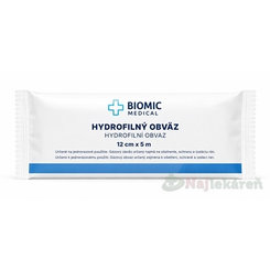 BIOMIC Obinadlo hydrofilní sterilní 12 cm × 5 m