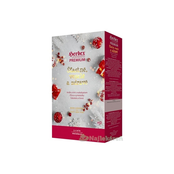 HERBEX Premium šťastné veselé a bylinné čaje sada 3x20 ks