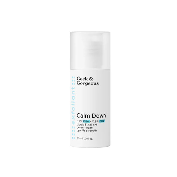 Geek & Gorgeous Calm Down PHA + BHA Liquid Exfoliant 30ml