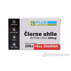 Plus Lekáreň Černé uhlí 350 mg 24 tablet