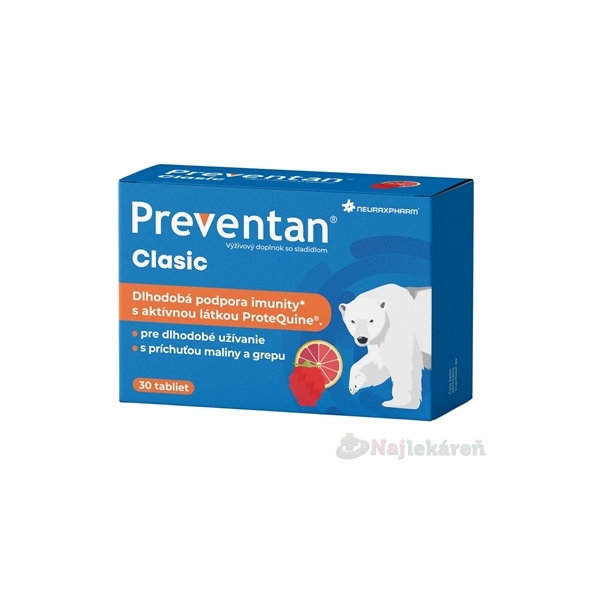 Preventan Classic Junior malina grep 30 tablet